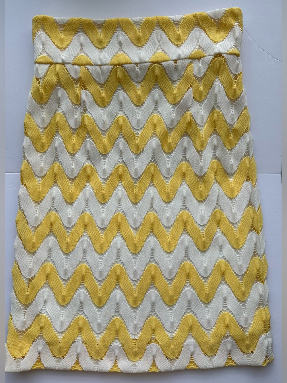 Tahari Chevron Lace Pencil Skirt